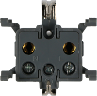 Donel Механизм розетки 2К+З для скрытой установки, IP55, серия W55, DIP18800