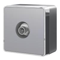 ТВ-розетка оконечная Gallant серебряный W5083006