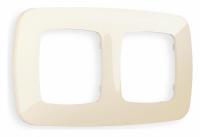 Рамка OMEGA Ecta (Бежевый глянец) 2-ая OF140302