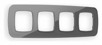 Рамка OMEGA Radian (Антрацит серый Стекло органическое) 4-ая OF320654
