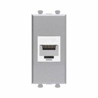 DKC Avanti Компьютерная розетка RJ-45 без шторки модульная, кат.6А, Закаленная сталь, 1 модуль