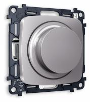 Комплект механизма светорегулятора универсального поворотно-нажимного OMEGA MO505510 Сталь матовый 25-600W/LED 5-300W QUANT