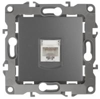 ЭРА 12-3107-12 Графит Розетка информационная RJ45, IP20, 12