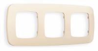 Рамка OMEGA Ecta (Бежевый матовый) 3-ая OF140333