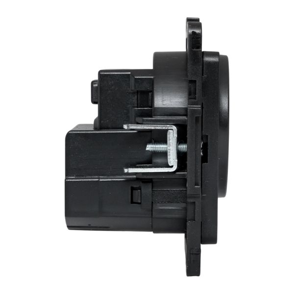 EKF Стокгольм Механизм Розетки 1-местной с/з, USB 2A 16А винтовые клеммы черный с защ. штор.