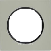 Berker R.3 Нержавеющая сталь/черный Рамка 1-местная