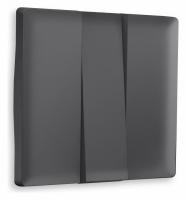 Лицевая панель ALFA (Графит Мягкое касание) для 3-клавишных выключателей QUANT AP9050