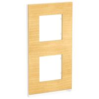 SE Unica Pure Клен/Белая Рамка 2-ная вертикальная