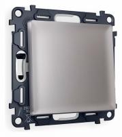 Комплект механизма 1-клавишного перекрестного выключателя ALFA MA501030 Сталь матовый QUANT