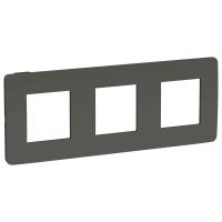 SE Unica Studio Дымчато-серая/Антрацит Рамка 3-ная