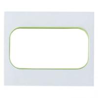 EKF PROxima Стокгольм Белый Линия зеленая Рамка для розетки 2-ой