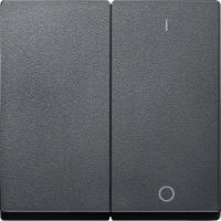 SE Merten SM Антрацит Две клавиши с пиктограммой «вкл» и «откл»