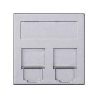 Simon Cima 500 Алюминий Адаптер для 2 шт RJ-45 CJ545.., CJ645.., CJ6A45F, шторки, 50х50мм,