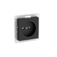 Systeme Electric AtlasDesign Карбон Розетка без заземления со шторками, 16А, мех., быстрозажим. клем.