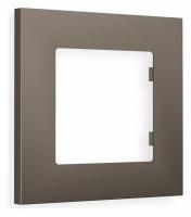 Рамка ALFA Qubi (Темная бронза матовый) 1-ая AF250631