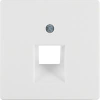 Berker Q Полярно-белый с эффектом бархата Центральная панель для розетки UAE 1-ой