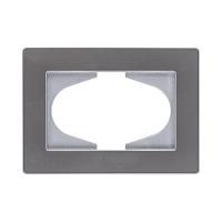 Рамка для двойной розетки, серый Kollinger Eleganz Acryl EA120GY