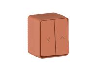 Systeme Electric AtlasDesign Profi54 Наруж Терракотовый Выключатель 2-клавишный для жалюзи, 2хсх.4