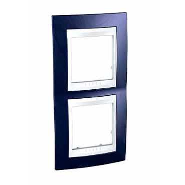 Schneider Electric Unica Хамелеон Индиго/Бел Рамка 2-ая вертикальная