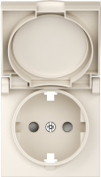 Donel Накладка для розетки Schuko с заземлением, с крышкой, 16A 250 В~, матовый кремовый, серия A07, DE45431