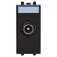 DKC Avanti Черный квадрат ТВ розетка проходная 1 м