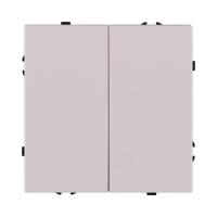 Выключатель 2-клавишный проходной 10А/250В, кашемир матовый Kollinger Eclipse EC-005CM