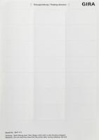 Gira Листы для надписей 33,5x67 мм