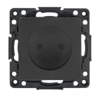 EKF PROxima Стокгольм Черный Розетка б/з, со шторками, 10А