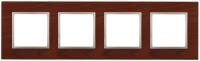 ЭРА 14-5304-08 Вишня+Шампань Рамка на 4 поста  дерево,  Elegance