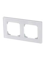 ABB NIE Zenit Стекло белое Рамка 2-я 2+2 мод