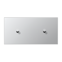 JUNG LS1912 Алюминий Центральная плата, 2 поста, для горизонтальной установки, тумблеры 1+1,конус; метал. исполнение