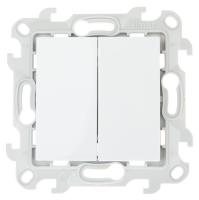 Simon 24 Белый Двухклавишный переключатель
