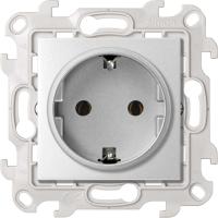Simon 24 алюминий Розетка с заземлением Schuko 2Р+Е 16A 250В~ с системой Push&Go Harmonie Simon 24 алюминий Розетка с заземлением Schuko 2Р+Е 16A 250В~ с системой Push&Go Harmonie