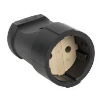 EKF PROxima Гнездо штепсельное б/з черн. ПВХ 10A 250B