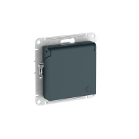 Systeme Electric AtlasDesign Изумруд Розетка с заземл. со шторк. с крышкой, 16А, IP20, мех., быстрозажим. клем.