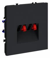 Розетка акустическая встраиваемая VOLTUM S70 4-местная, (графит) Розетка акустическая встраиваемая VOLTUM S70 4-местная, (графит)