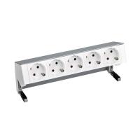 Simon 400 Алюминий Настольный розеточный блок, 5x2P+E