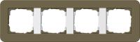 Gira E3 Дымчатый/Белый глянцевый Рамка 4-ая
