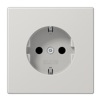 JUNG LS 990 Светло-серая Розетка с/з безвинт. зажим