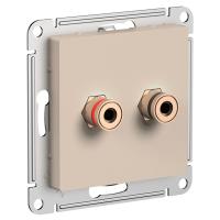 SE AtlasDesign Песочный Аудиорозетка двойная SE AtlasDesign Песочный Аудиорозетка двойная