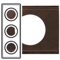 Legrand Celiane Коричневая текстурная кожа Рамка 3-ая