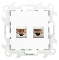 Simon 24 Белая Розетка 2хRJ45 кат. 5е UTP Simon 24 Белая Розетка 2хRJ45 кат. 5е UTP