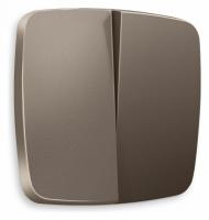 Лицевая панель OMEGA (Темная бронза матовый) для 2-клавишных выключателей QUANT OP6330