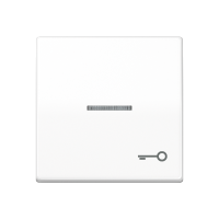 JUNG Клавиша для выключателя с окошком для подсветки и символом "замок" белая