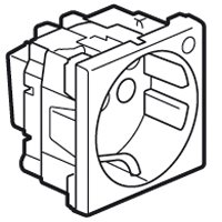 Legrand Mosaic Розетка 2К+З немецкий стандарт - 2 модуля, с индикатором