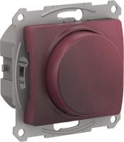 Systeme Electric Glossa Баклажановый Светорегулятор (диммер) поворотно-нажимной, 315Вт, механизм
