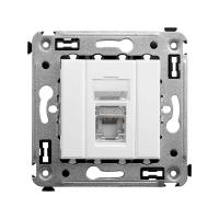 DKC Avanti Белое облако Компьютерная розетка RJ-45 одинарная  категория  6 экранированная