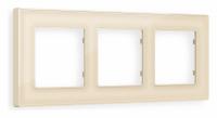 Рамка ALFA Arctic (Бежевый Стекло органическое) 3-ая AF580303