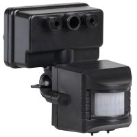 IEK Датчик движения ДД 019 черный, макс. нагрузка 1100Вт, угол обзора 120град., дальность 12м, IP44,