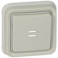 Legrand Plexo Белый Выключатель 1-клавишный с/п кнопочный(НО+НЗ- контакт)встраиваемый,в сборе IP55